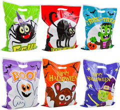 6 Characters Halloween Plastic Goodie Bags, 72 Pcs