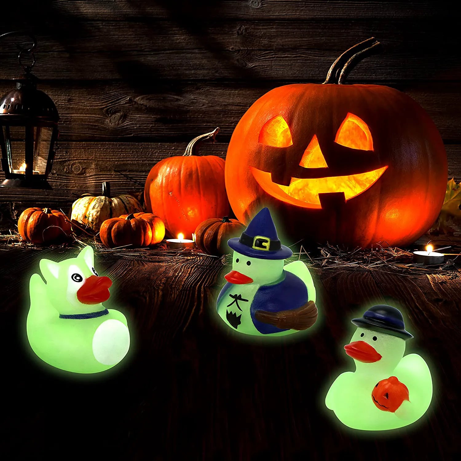 12 Glow-in-the-Dark Halloween Duckies for Fun Bath Time