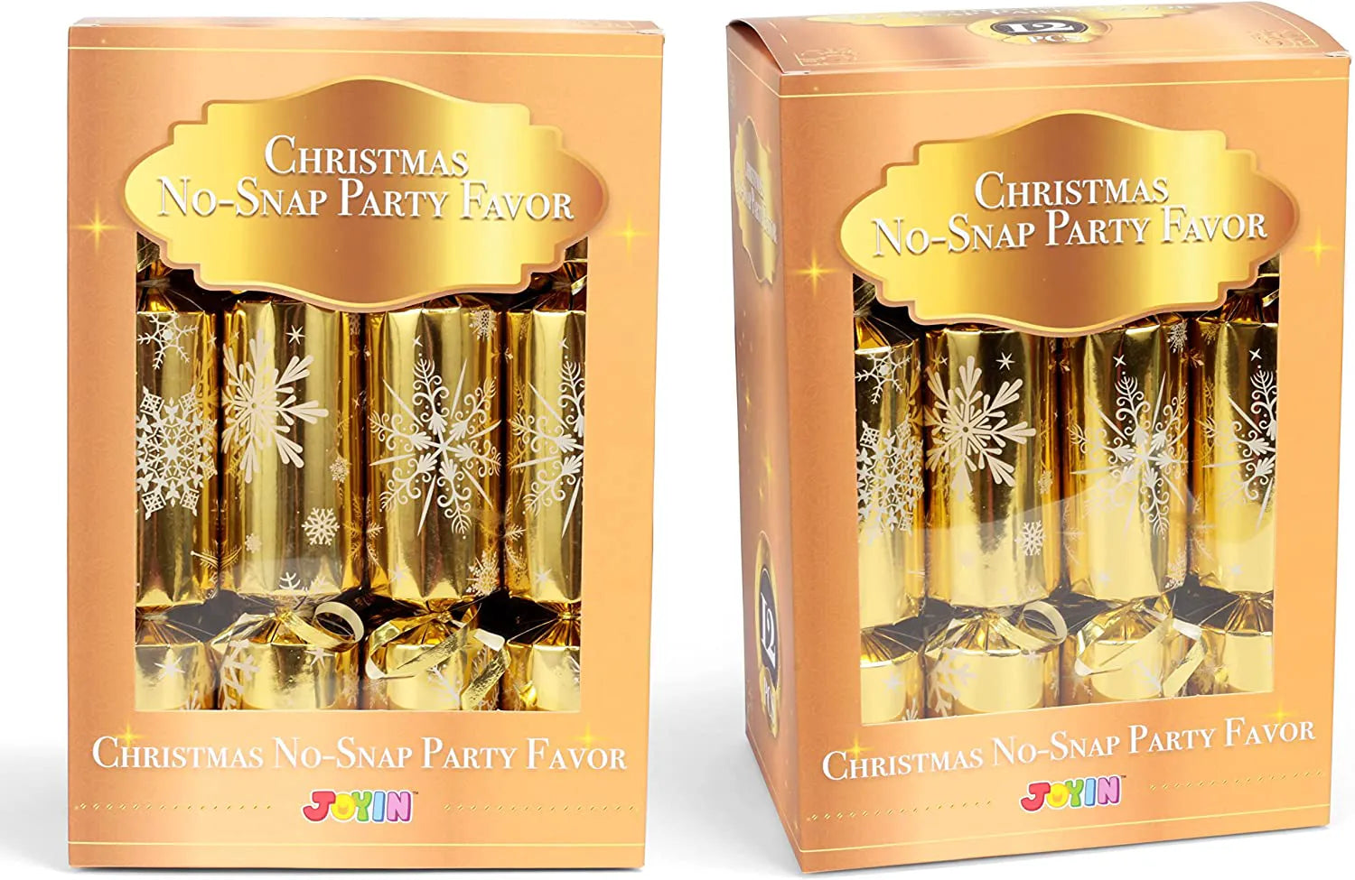 Christmas Party Table Favors (Gold Snowflake) - 12 Pack