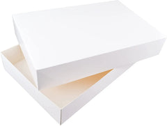 White Box with Assorted Sizes and Stickers, 12 Pcs