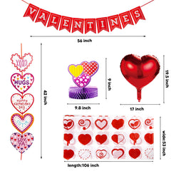 14-Piece Valentine's Day Party Decoration Set with Balloons