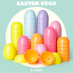150Pcs 2.3in Colorful Bright Plastic Pastel Easter Eggs for Easter Egg Hunt