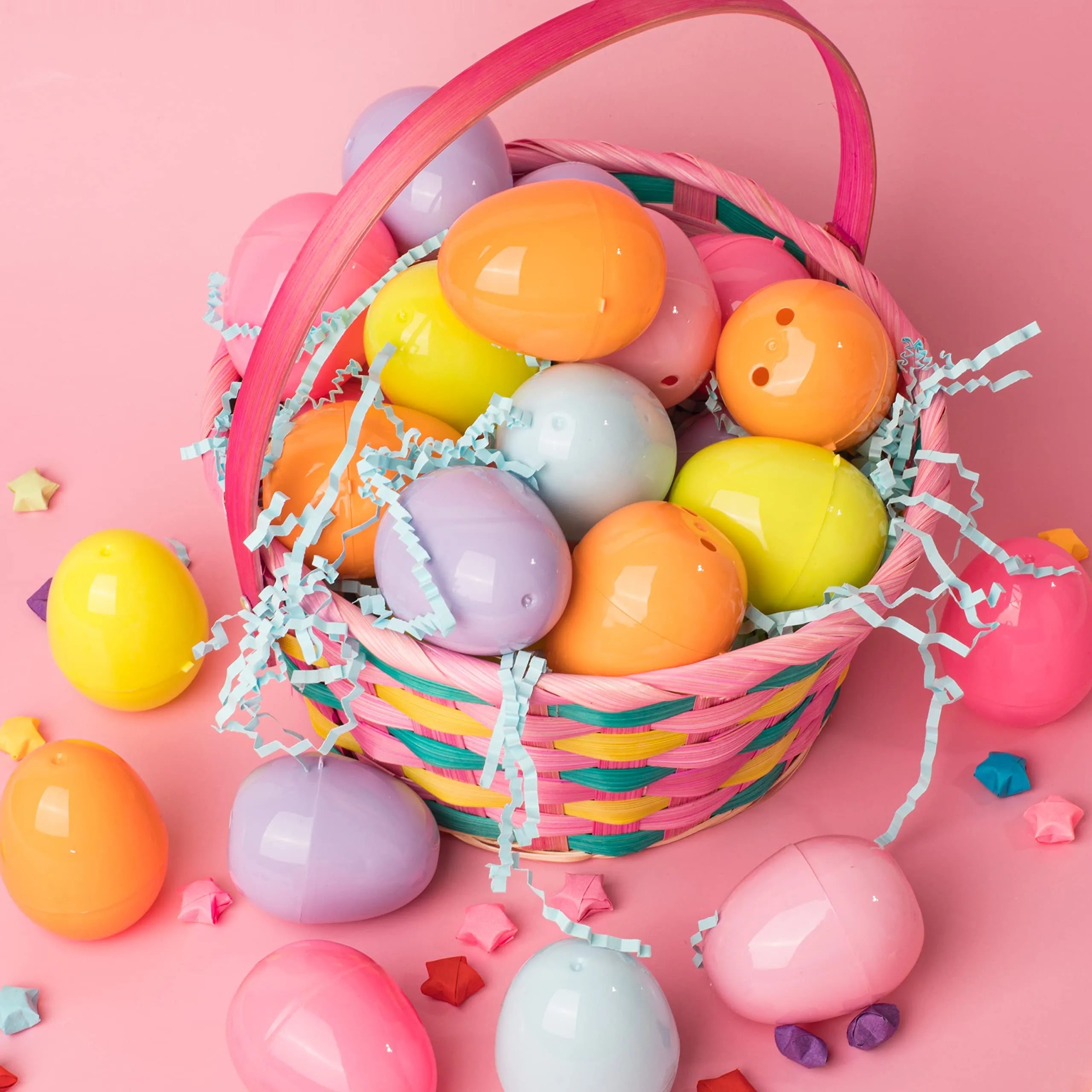 150Pcs 2.3in Colorful Bright Plastic Pastel Easter Eggs for Easter Egg Hunt