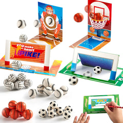 28-Pack Sports Balls with Kids Valentine's Cards