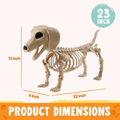 24-Inch Posable Joints Halloween Wiener Dog Skeleton