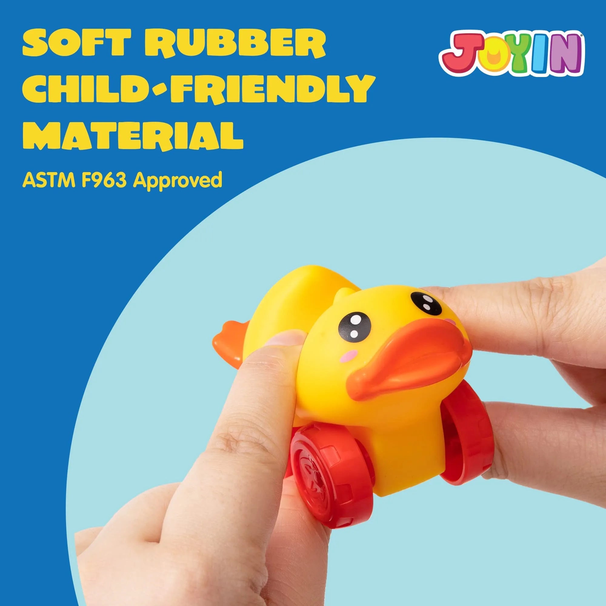 16-Piece Animal Soft Rubber Car Set - Baby Mini Bath Toy Cars