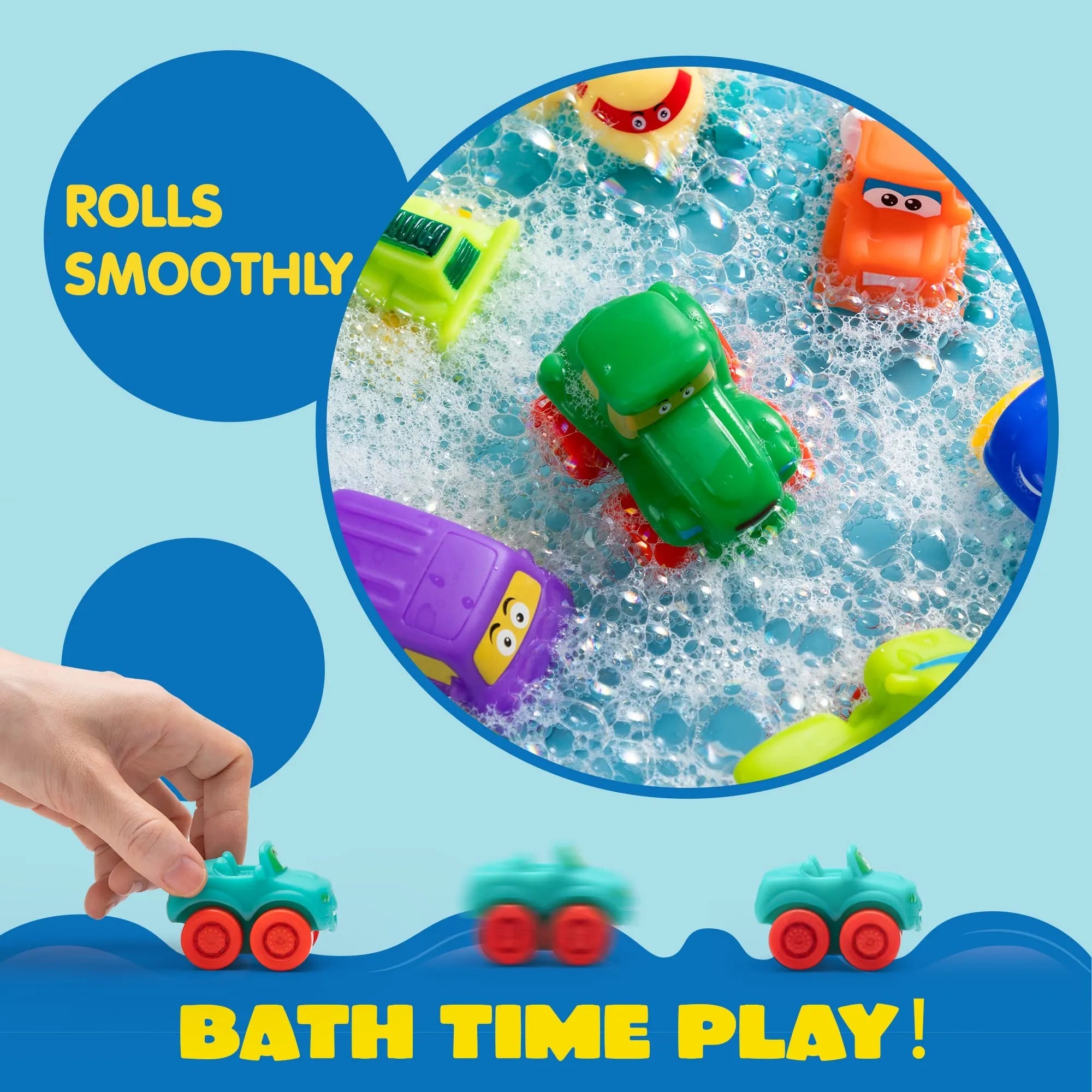 16-Piece Set of Mini Rubber Vehicles
