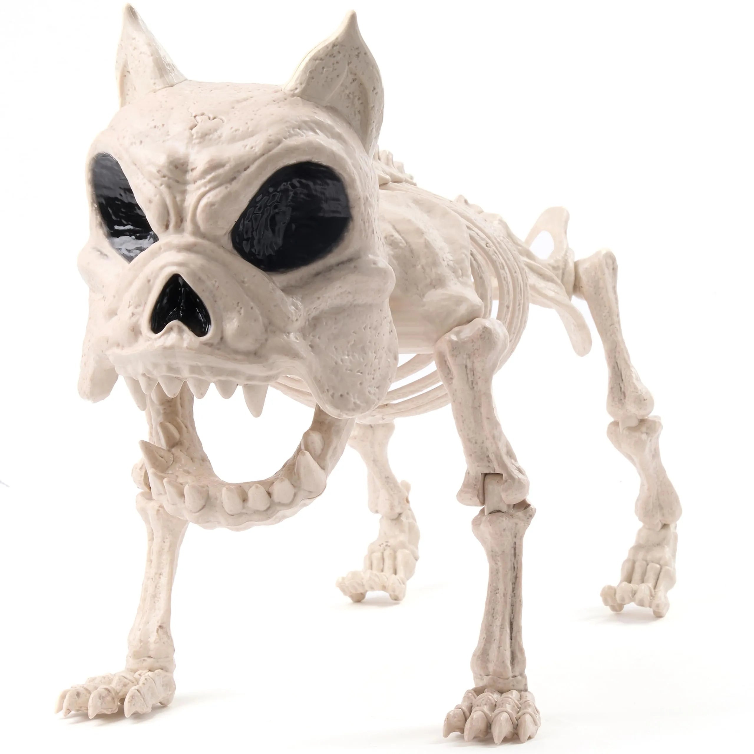 16" Halloween Poseable Puppy Skeleton with Pose-N-Stay Plastic Dog Bones
