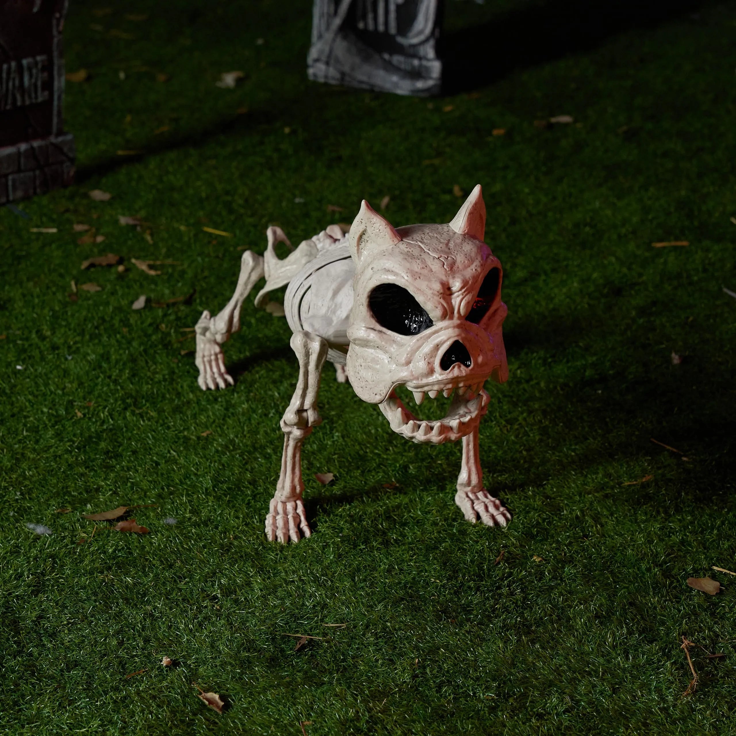 16" Halloween Poseable Puppy Skeleton with Pose-N-Stay Plastic Dog Bones