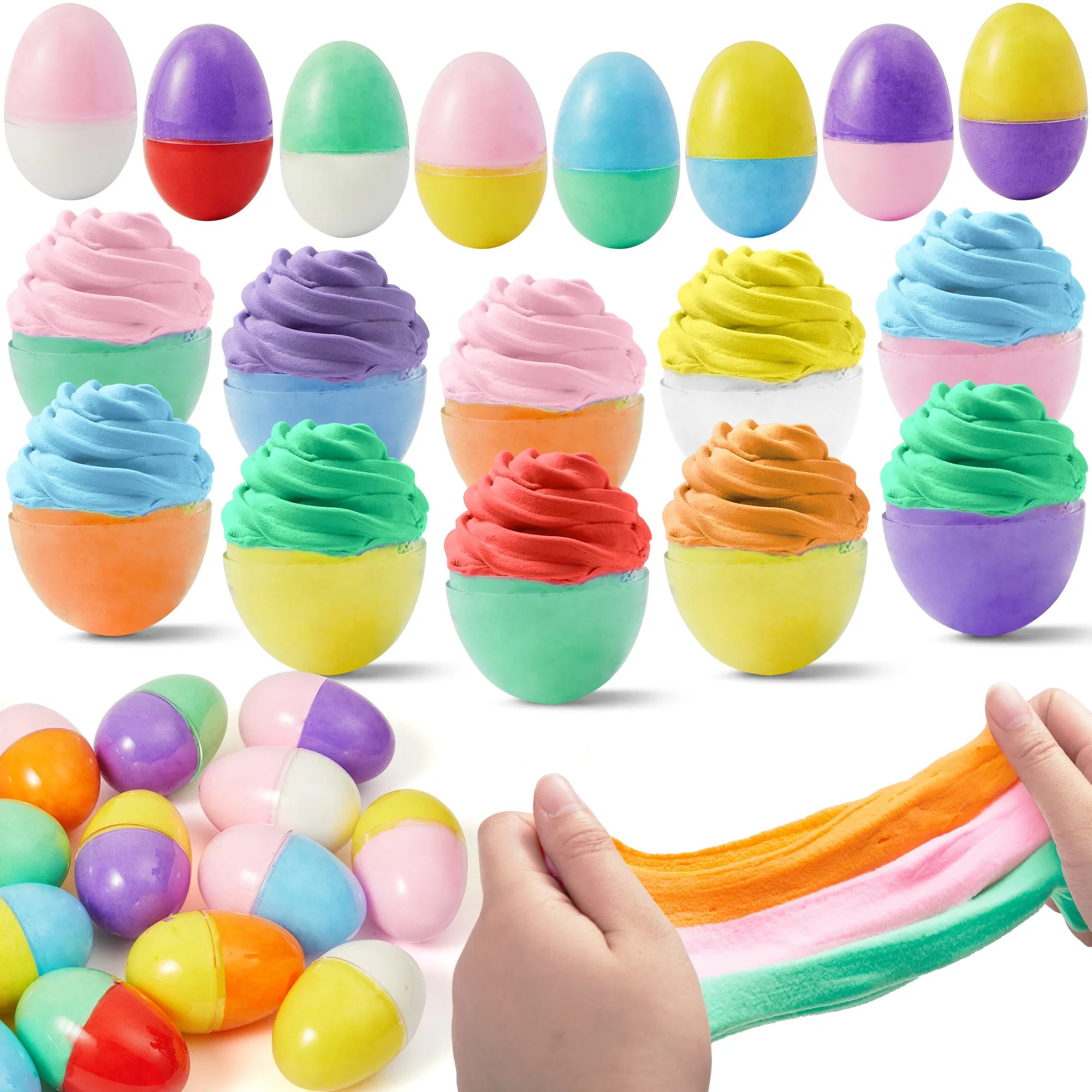 18 Prefilled Easter Eggs with Butter Slime