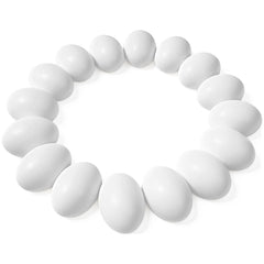 18 White Wooden Easter Eggs for DIY Decor and Craft Activities