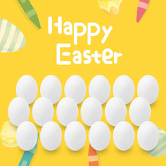 18 White Wooden Easter Eggs for DIY Decor and Craft Activities