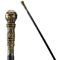 Vintage Gold Halloween Staff Walking Cane