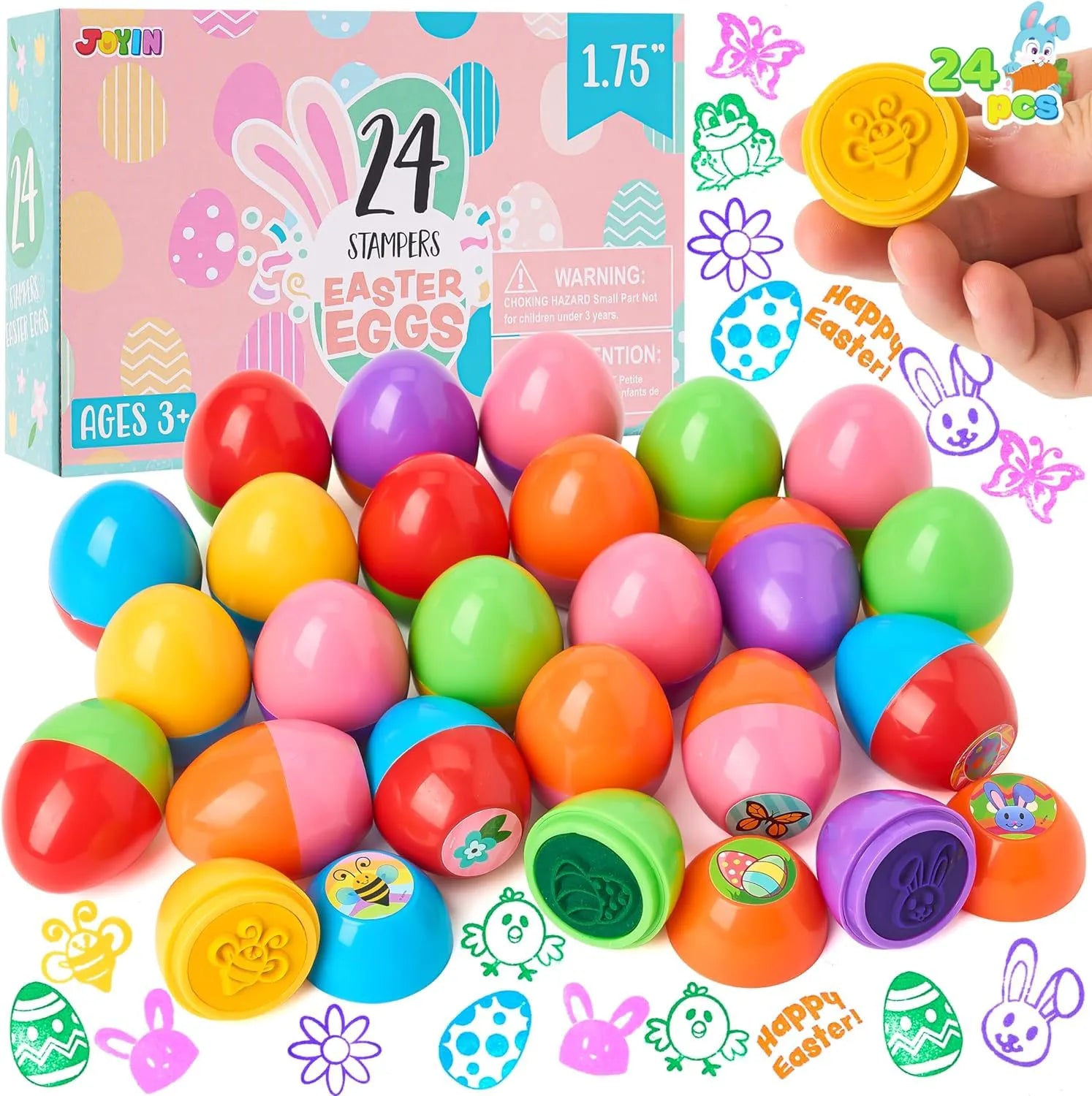 48 Easter Egg Stampers for Kids