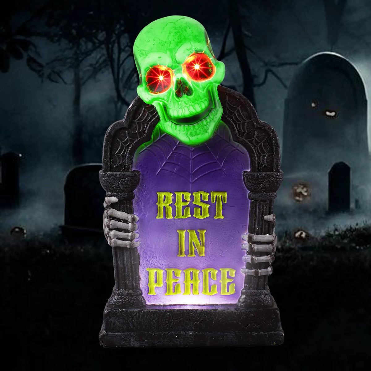 3D Plastic Tombstone for Outdoor Halloween Graveyard Decor