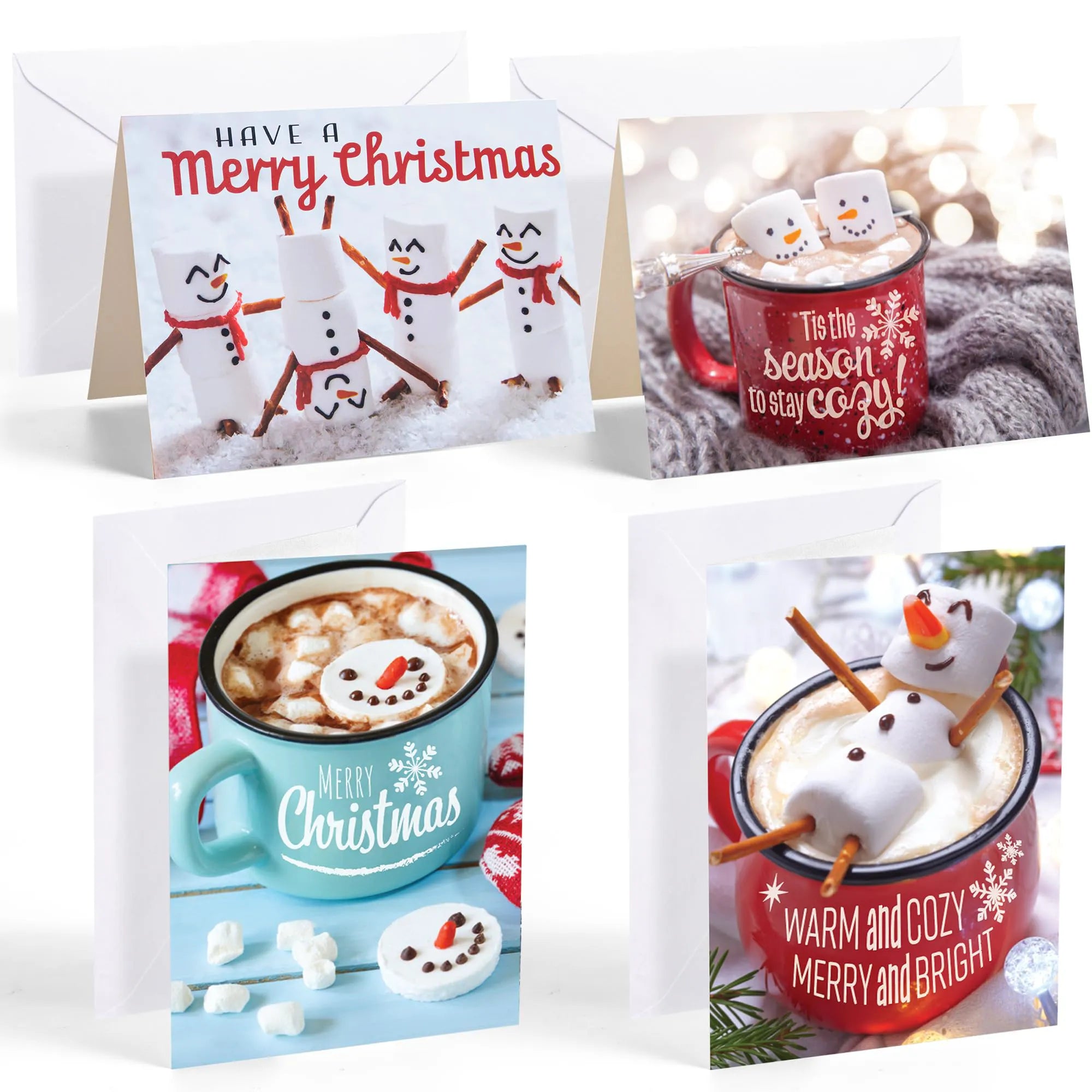 12 Pack Christmas Greeting Cards with Envelopes