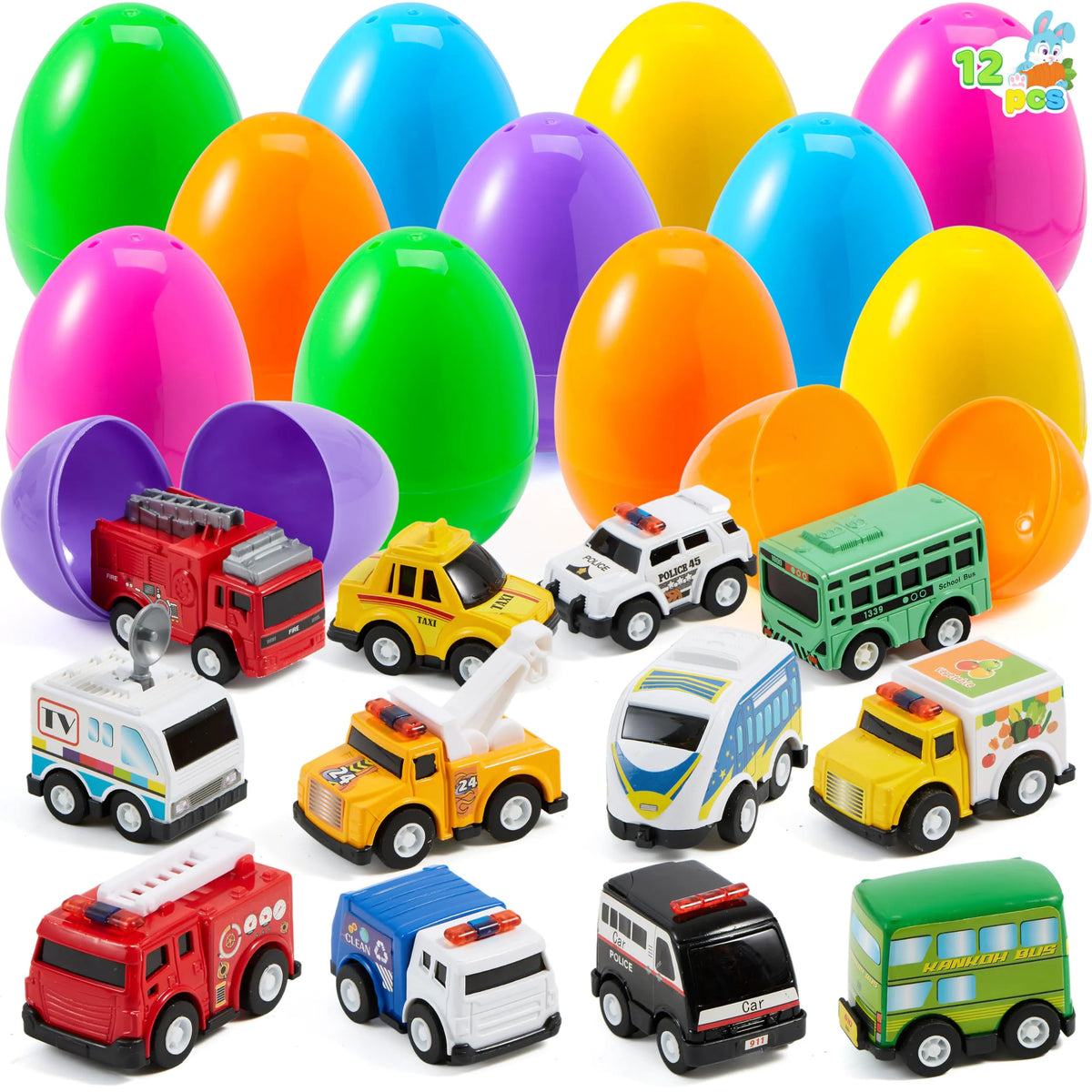 12 Prefilled Easter Eggs with Toys