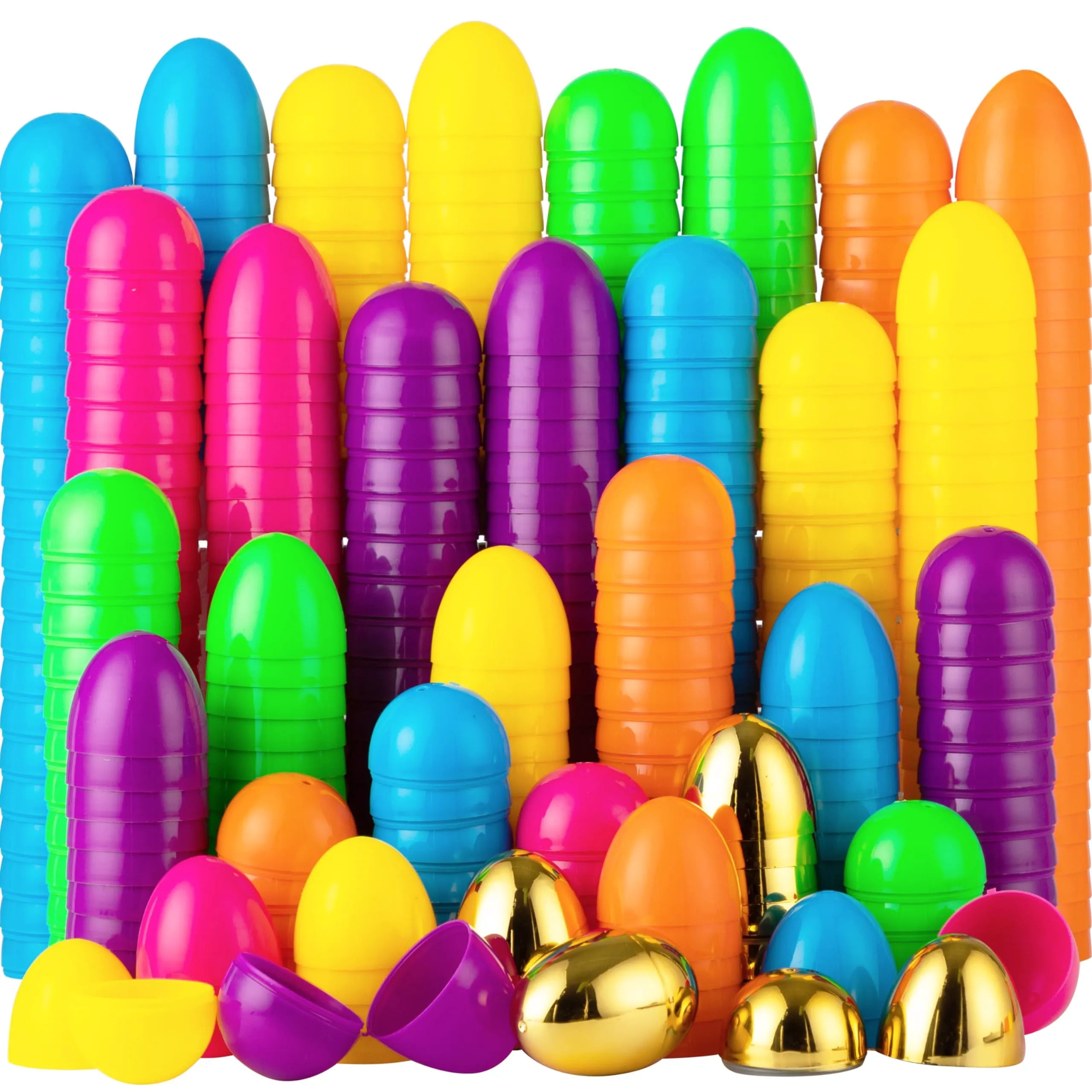 50 Pack Fillable Plastic Easter Eggs for Easter Egg Hunt