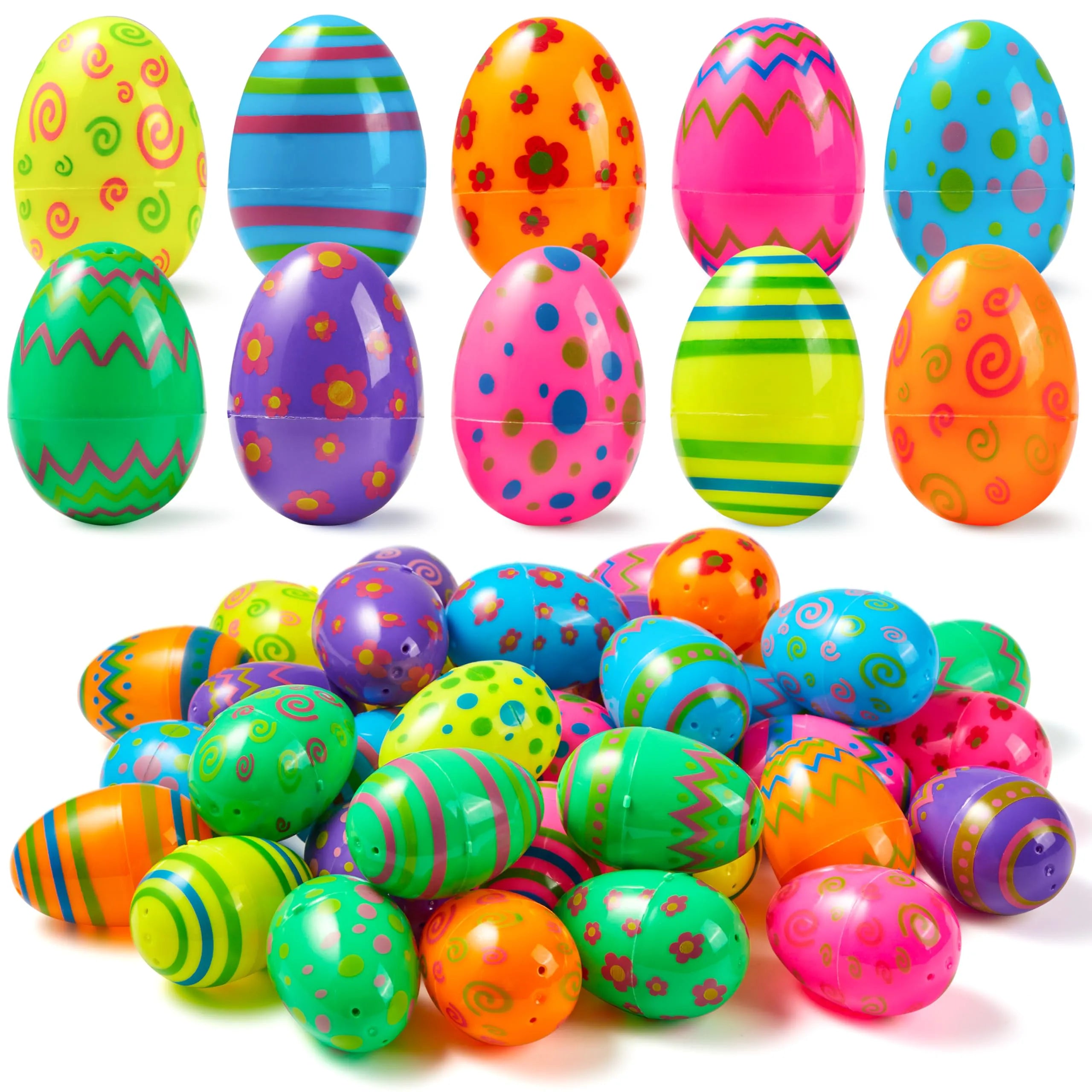 24PCS 2.3" Printed Eggs