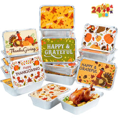 24-Pack Thanksgiving Leftover Containers with Lids