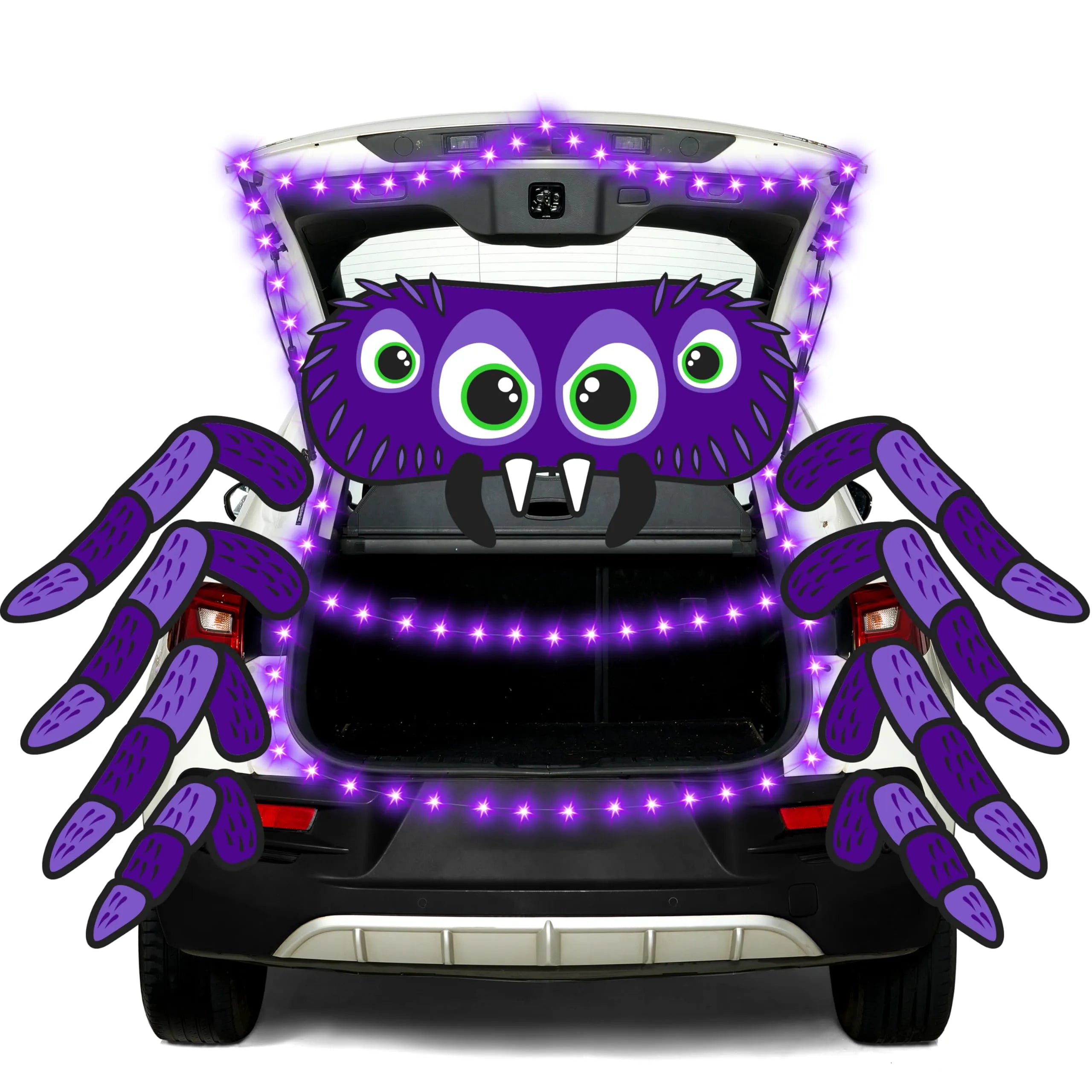 Spider-Themed Halloween Trunk or Treat Car Decorations Kit