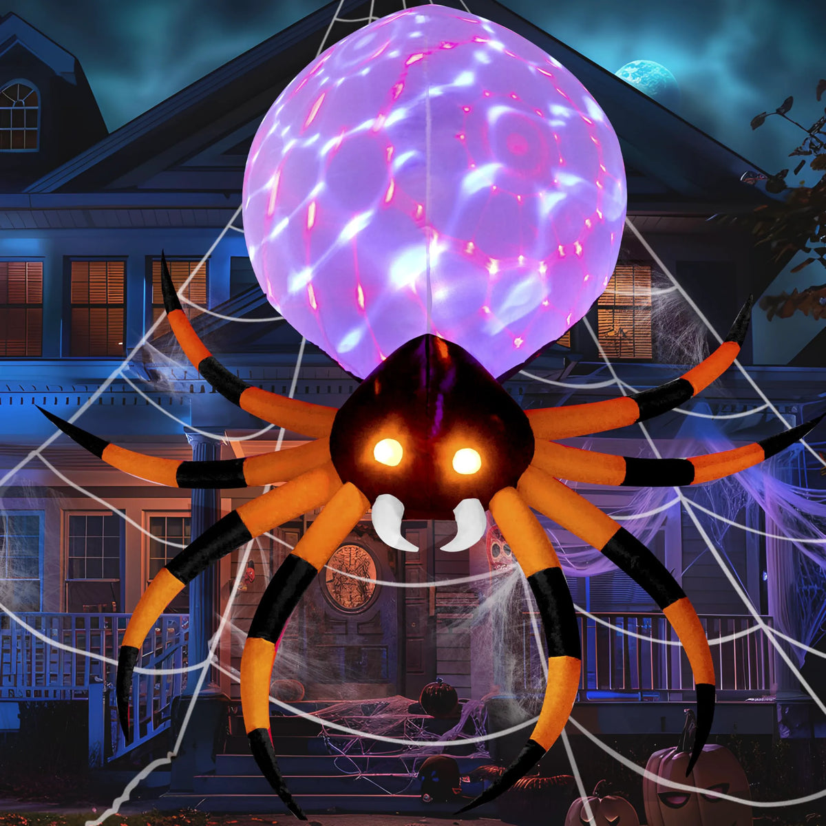 8 FT Giant Spider Halloween Inflatable Outdoor Decoration
