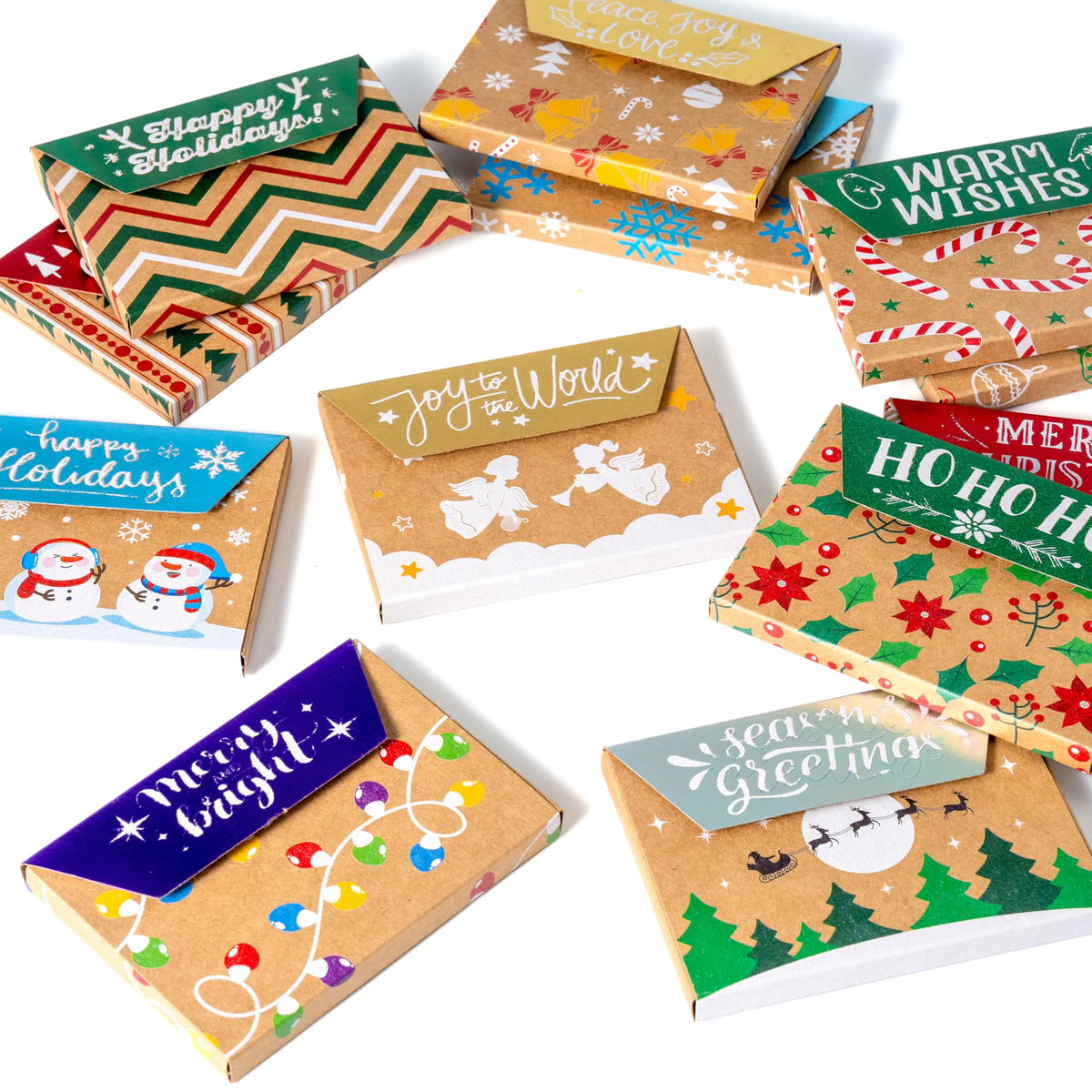 12 Pack Christmas Gift Card Boxes