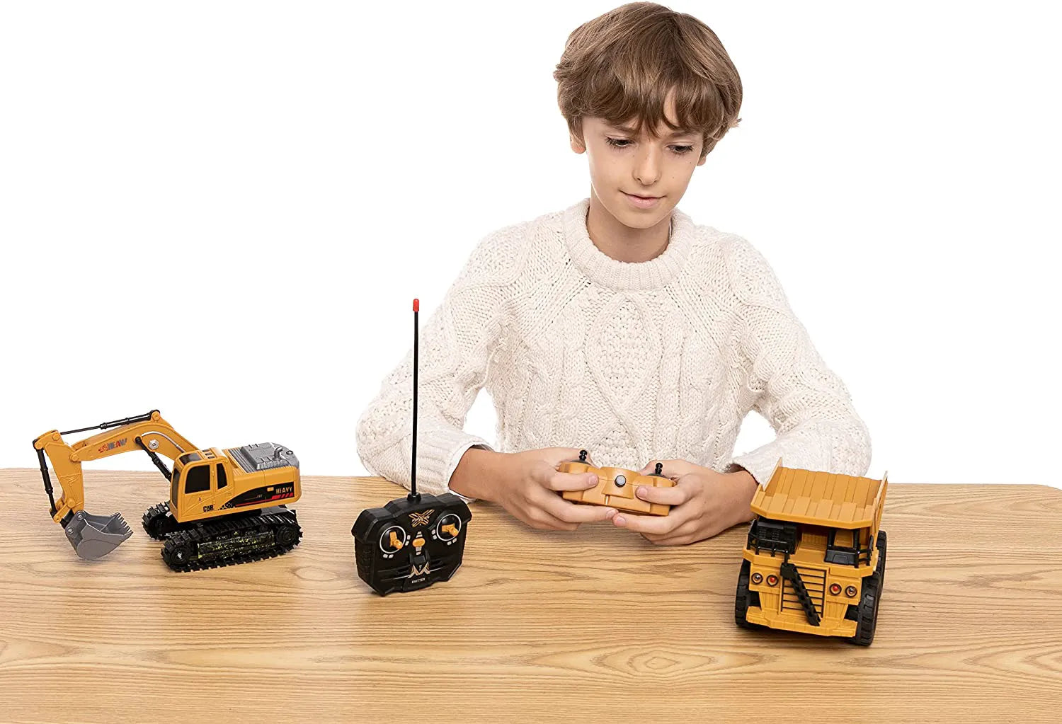 2-in-1 Remote Control Construction Vehicles, 2 Pack
