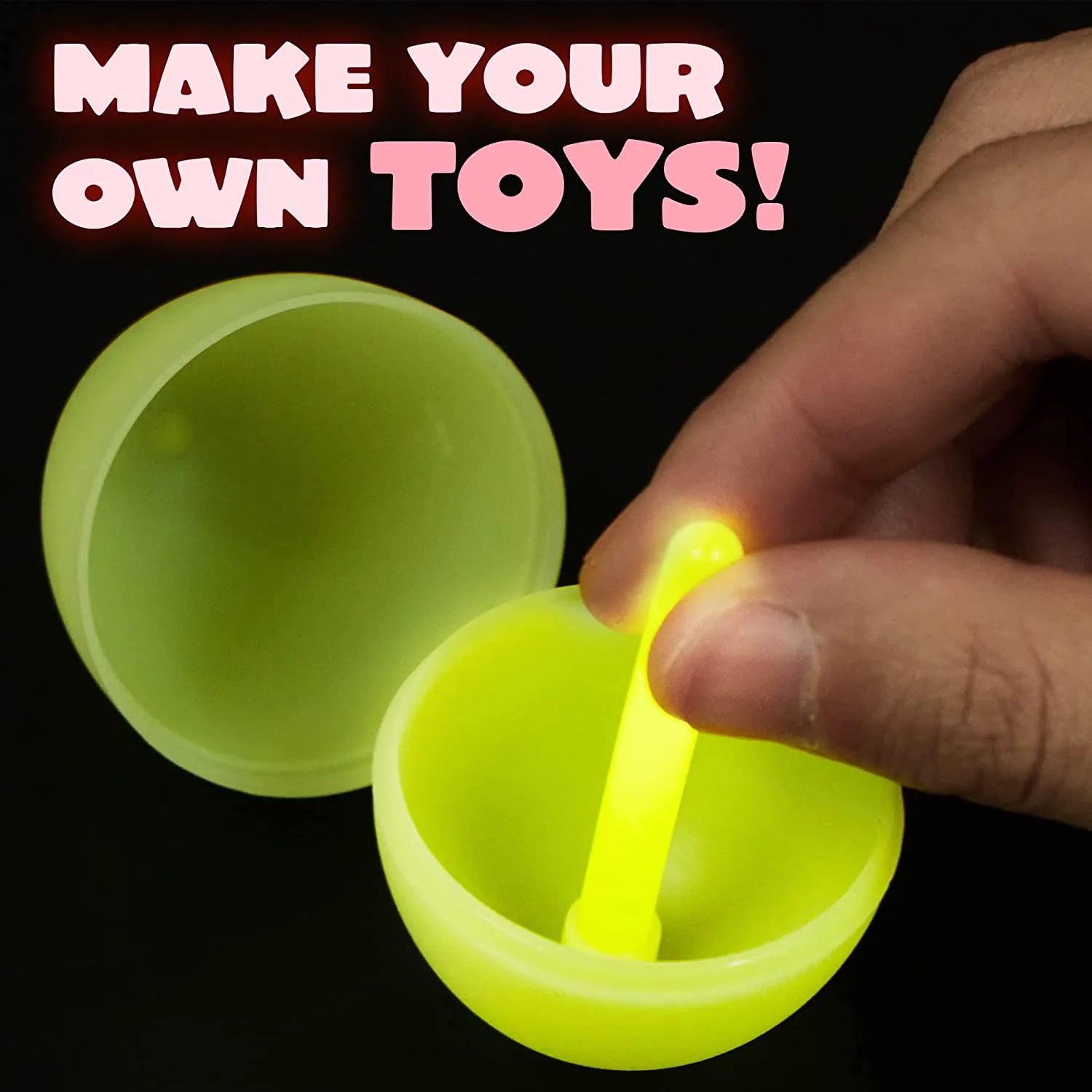 200 Prefilled Easter Glow Sticks Eggs 2.4in