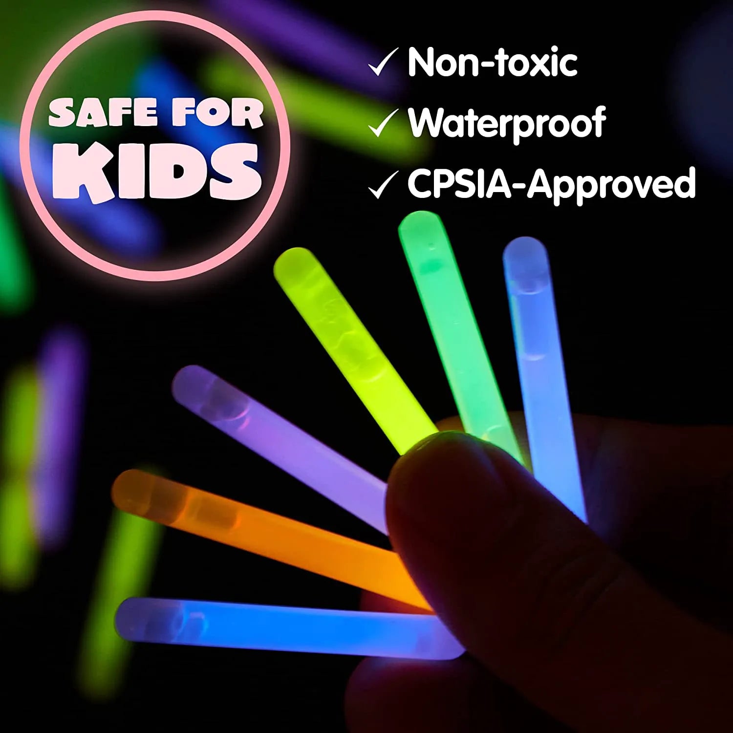 200 Prefilled Easter Glow Sticks Eggs 2.4in