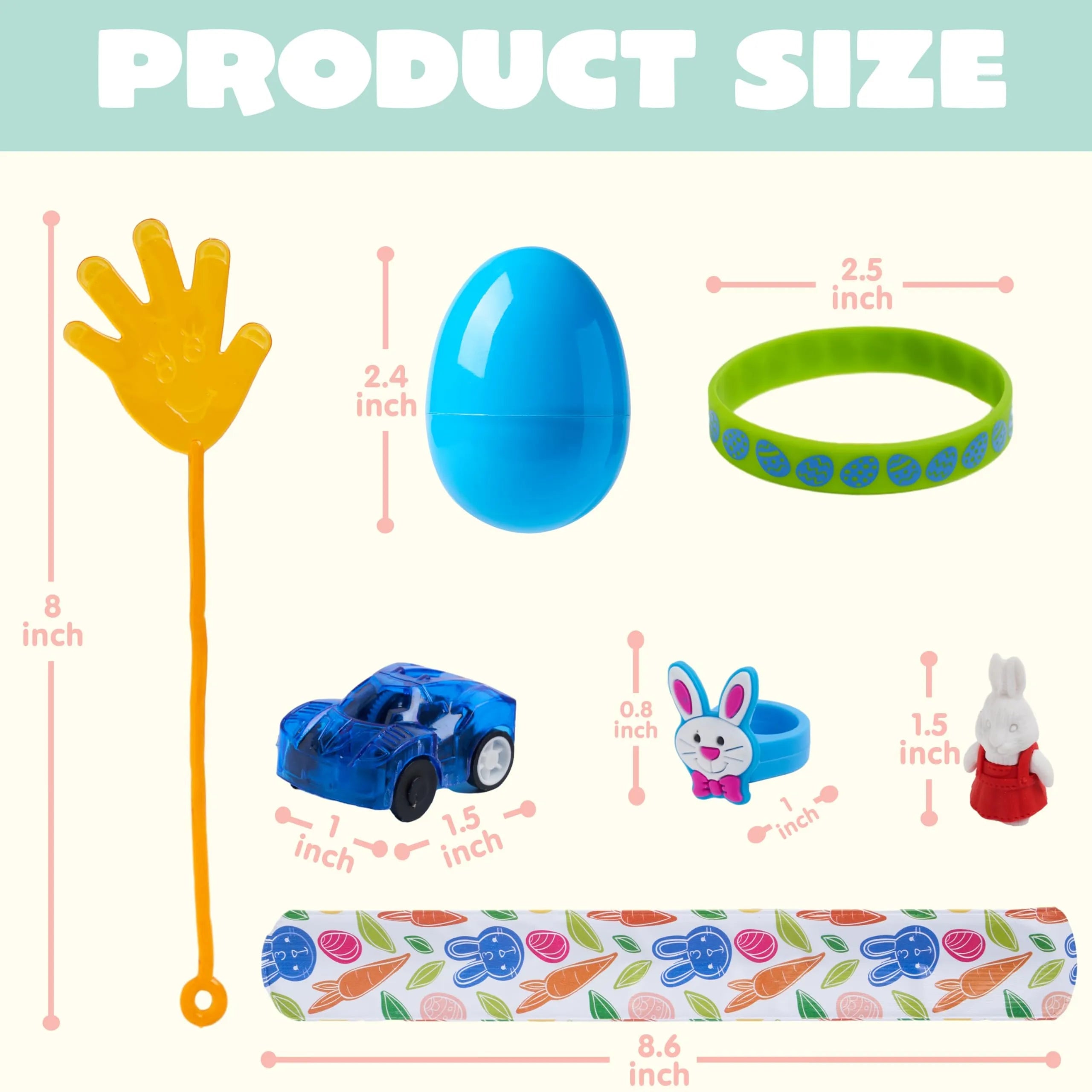 200 Prefilled Easter Eggs with Assorted Toys and Stickers Inside