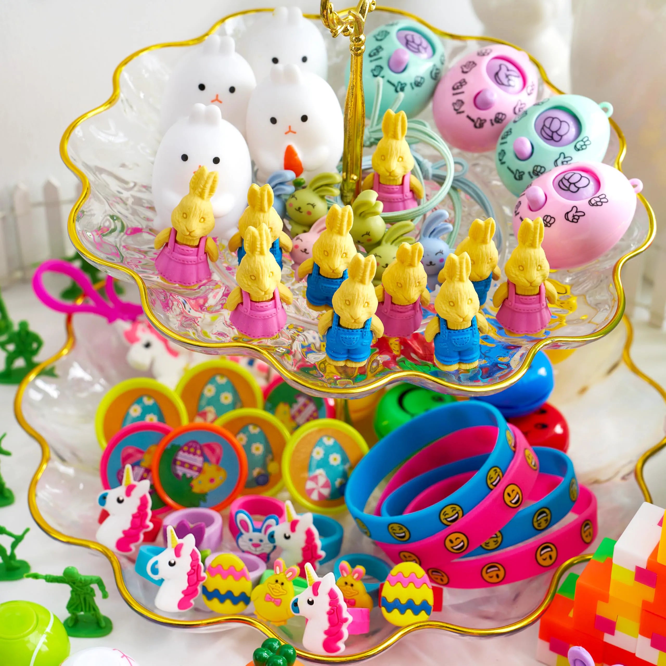 200 Prefilled Easter Eggs with Toys & Stickers, Easter Party Favors for Kids