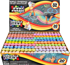 20 Colors Chalk Set, 180 Pieces