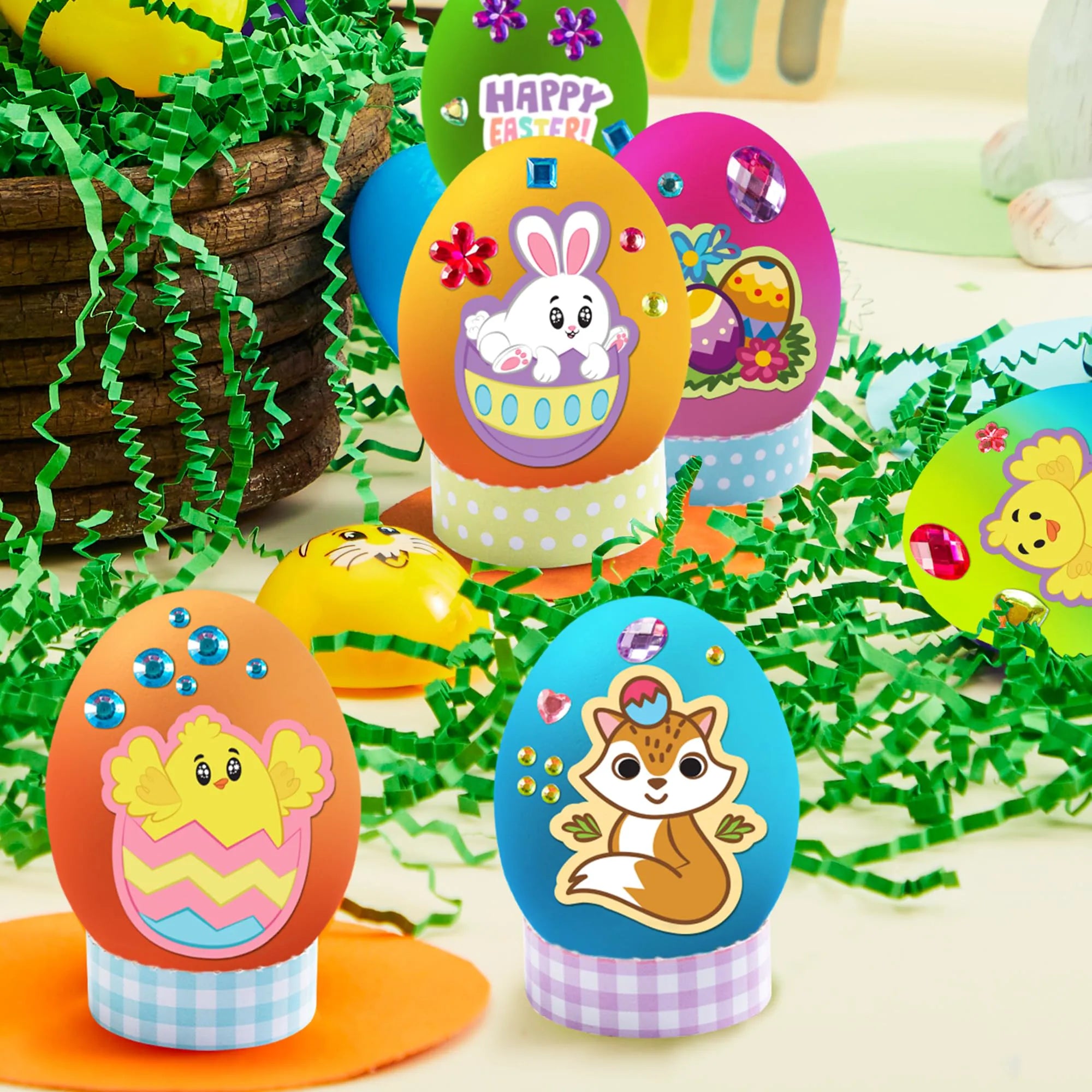 20 Pcs DIY Easter Egg Decorating Kit for Kids Party & Craft Activities