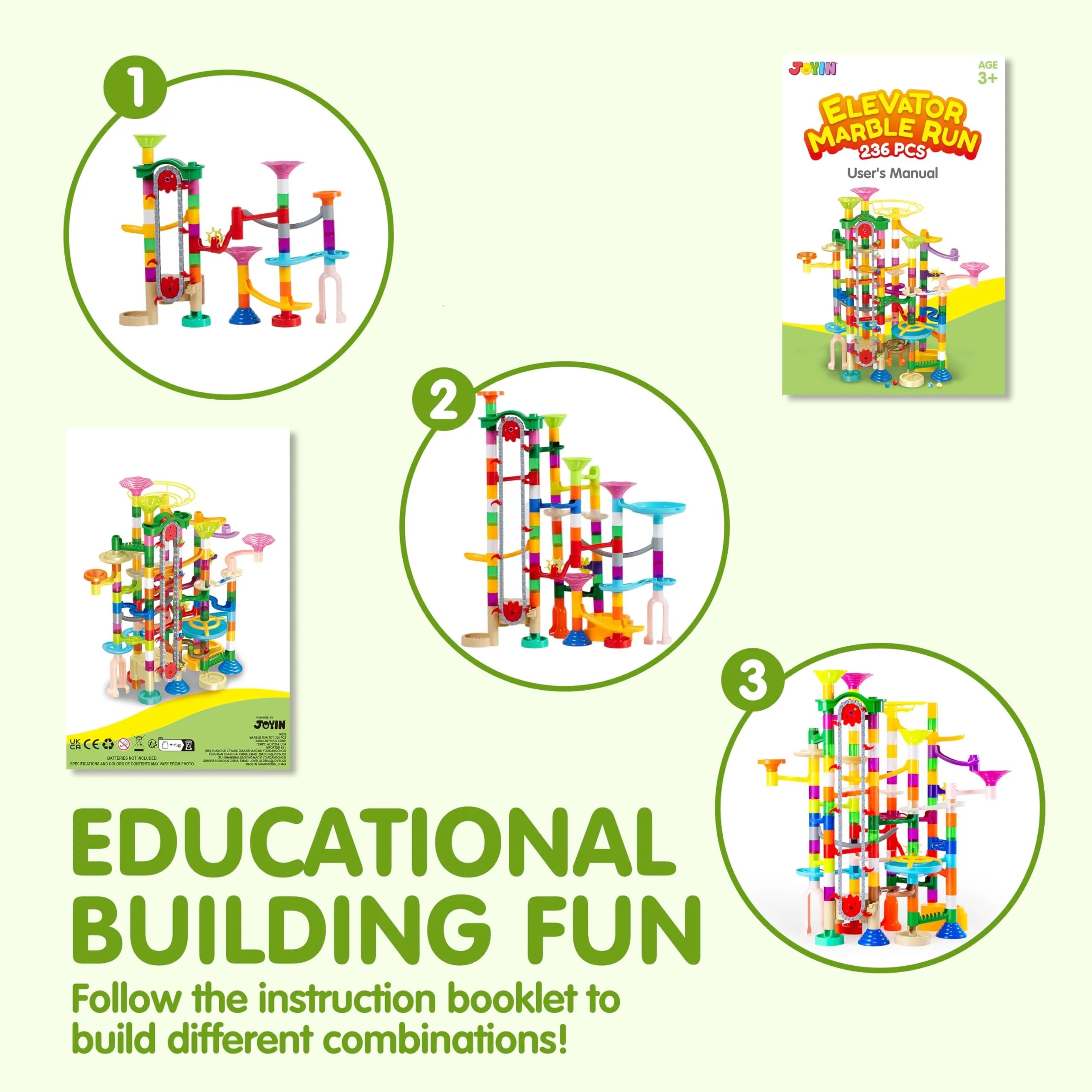 236-Piece STEM Building Blocks Toy Set with Motorized Elevator