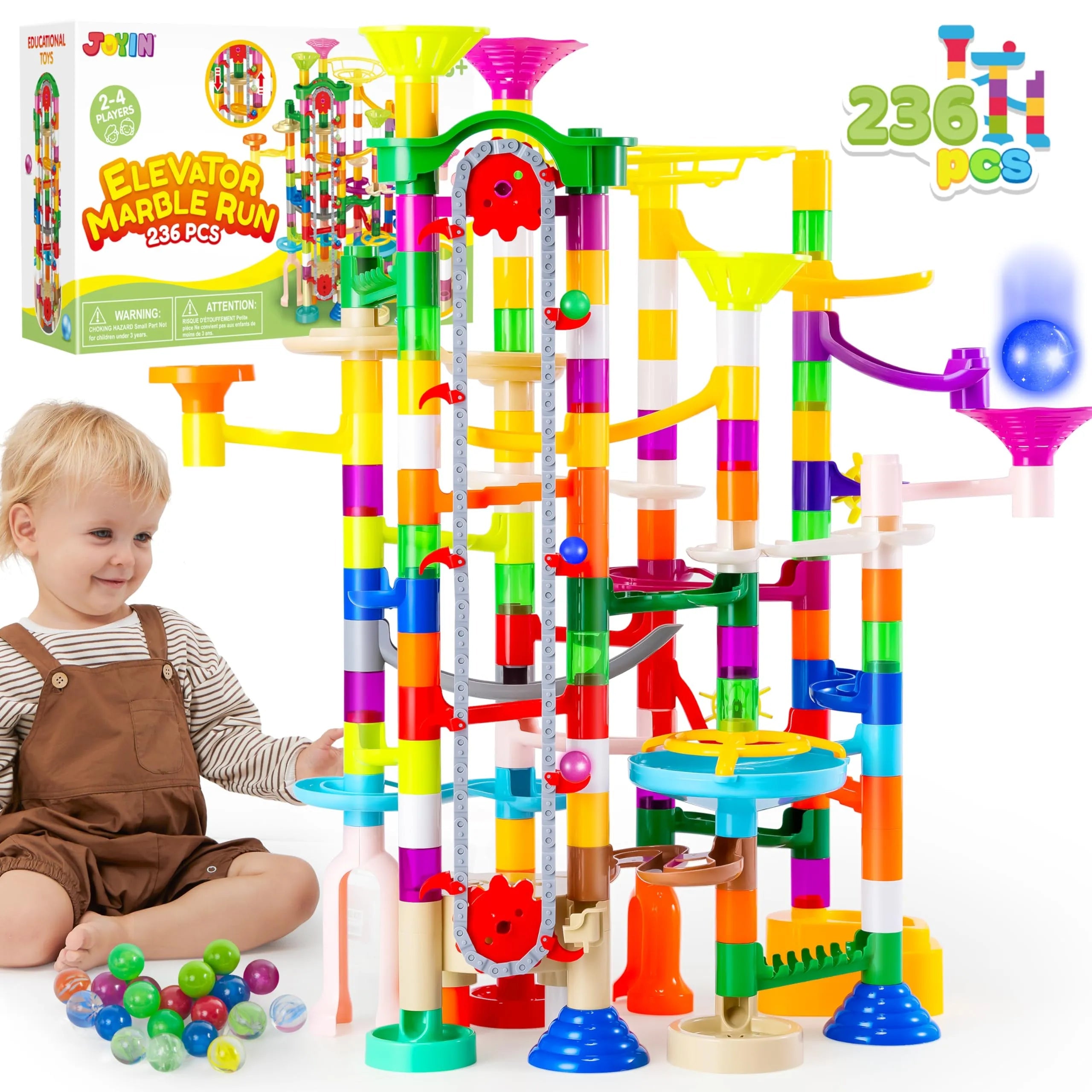 236-Piece STEM Building Blocks Toy Set with Motorized Elevator