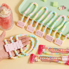 24PCS Valentine's Day Bracelet Candy, Individually Wrapped Color Snacks for Kids