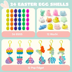 24 Assorted Prefilled Easter Eggs (2.36 in)