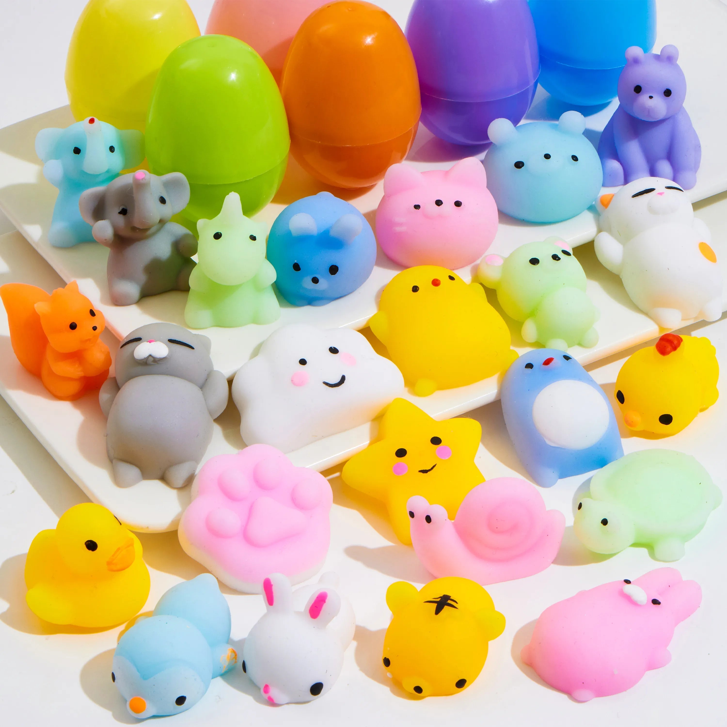 24-Pack Easter Eggs with Mochi Squishy Toys