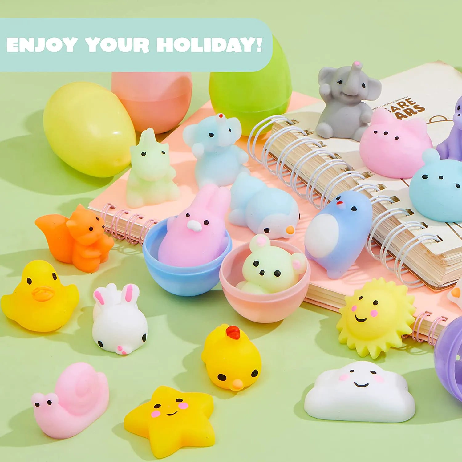 24-Pack Easter Eggs with Mochi Squishy Toys