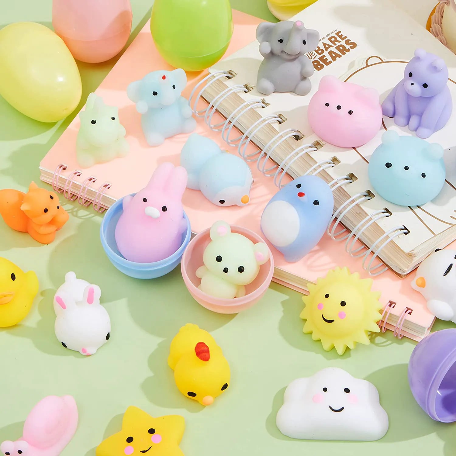 24-Pack Easter Eggs with Mochi Squishy Toys