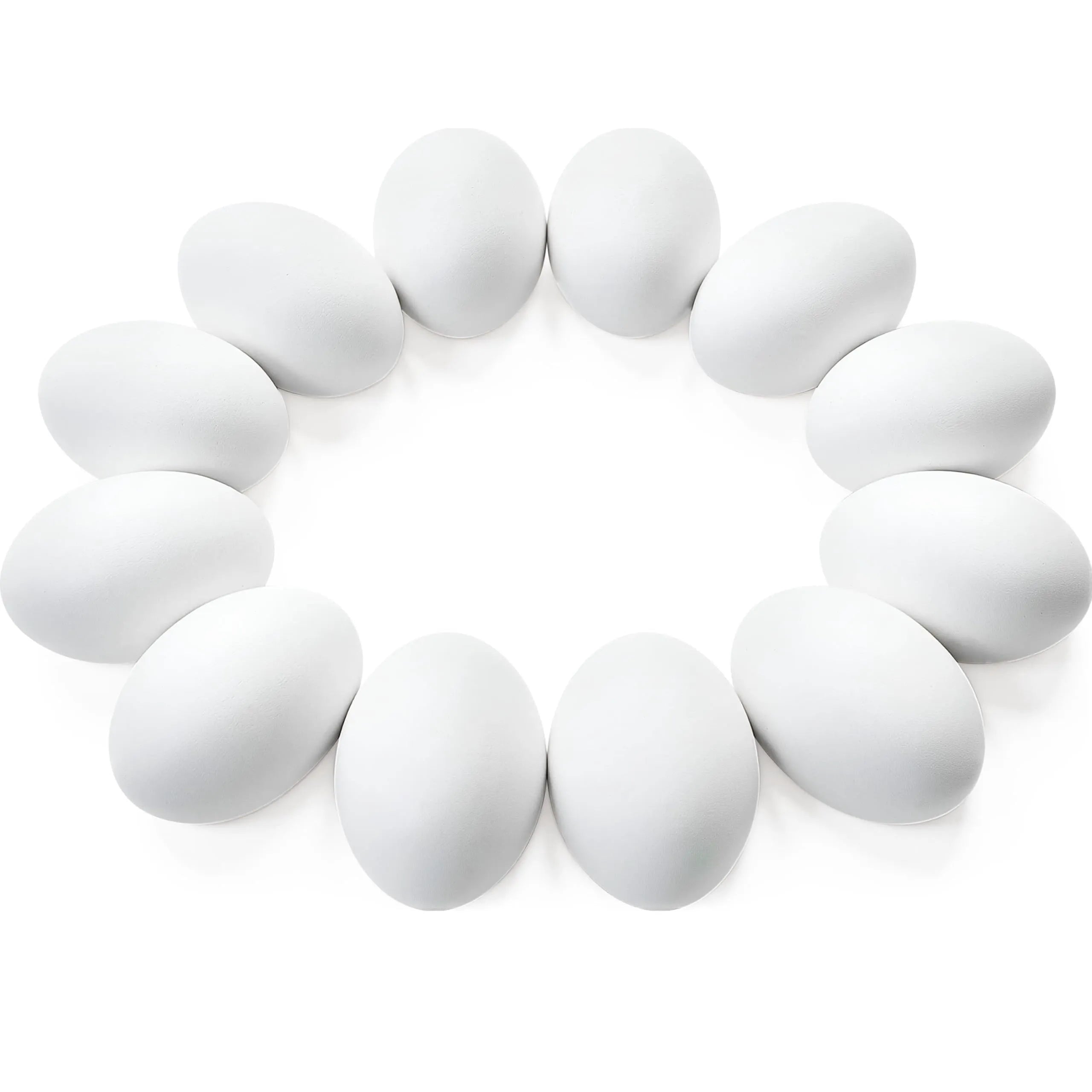 24 Unpainted White Wooden Easter Eggs for DIY Decor & Easter Hunt