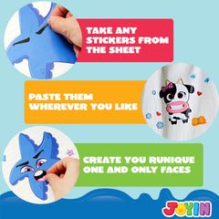 24 Make-a-Face Sticker Sheets