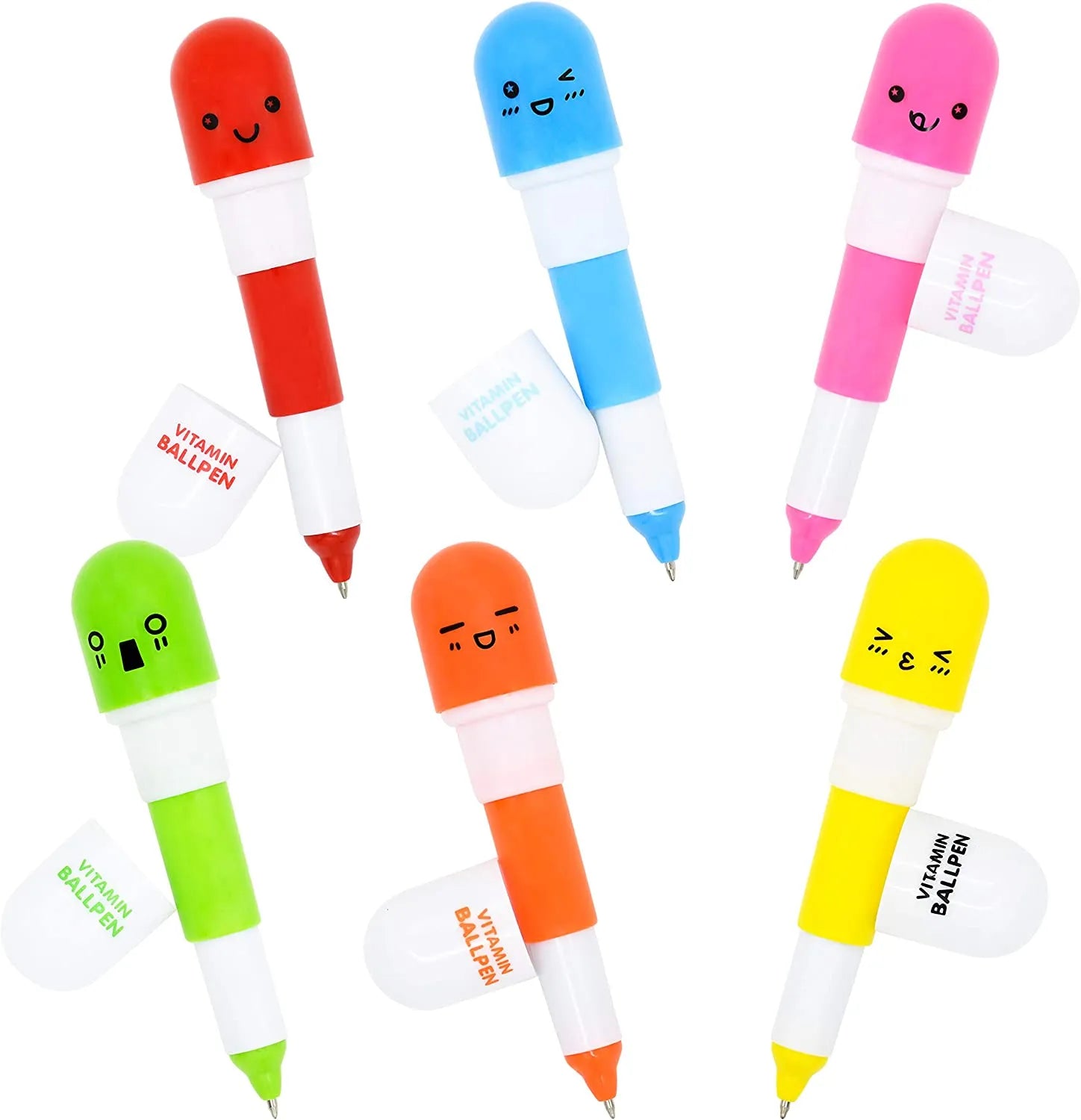 28-Piece Pill-Shaped Pen Set with Valentine's Day Cards for Kids' Classroom Exchange Gifts
