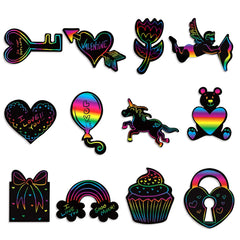 28 Sets Valentine's Day Scratch Paper for Kids