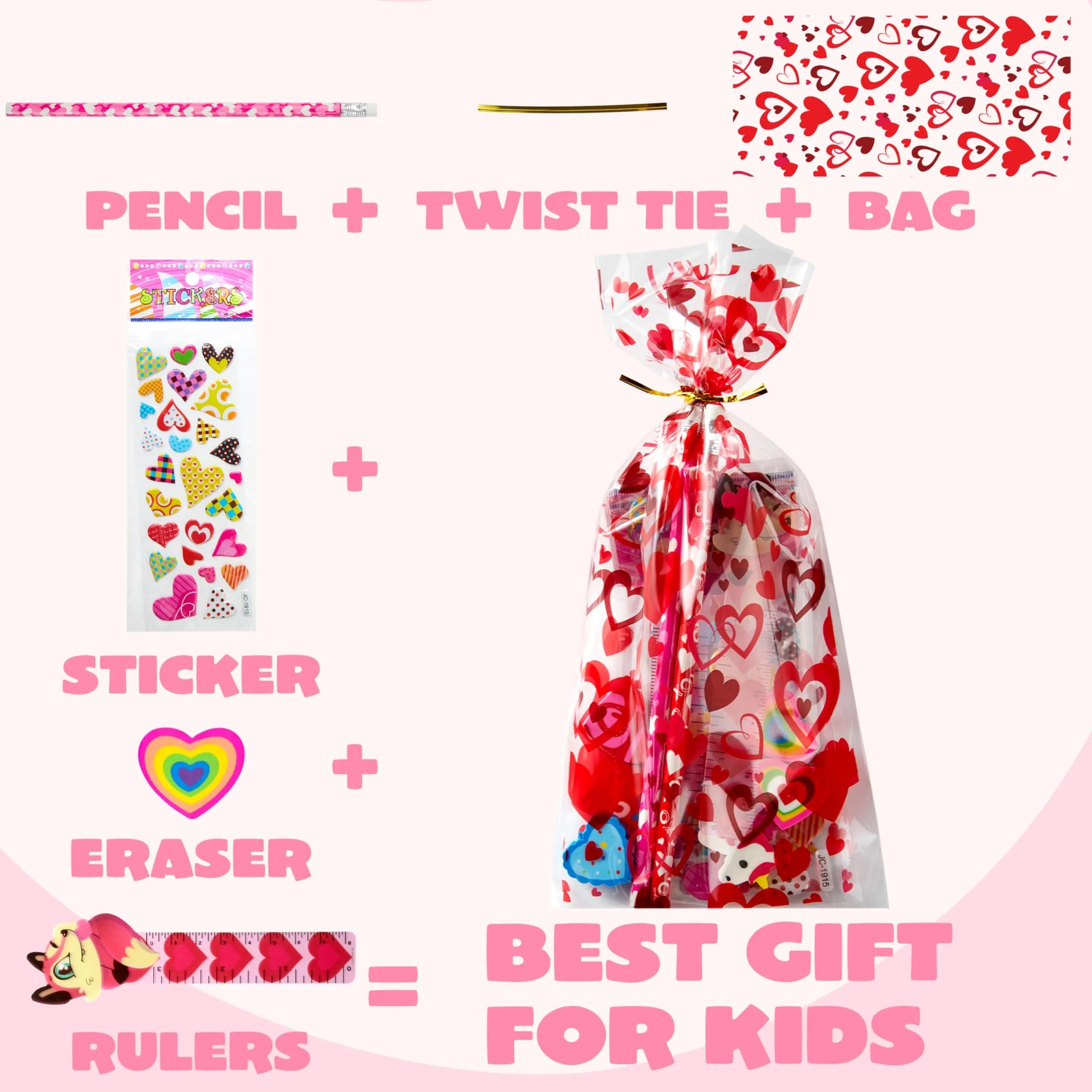 28 Pack Valentines Day Stationery Set Assorted for Kids Exchange Gift