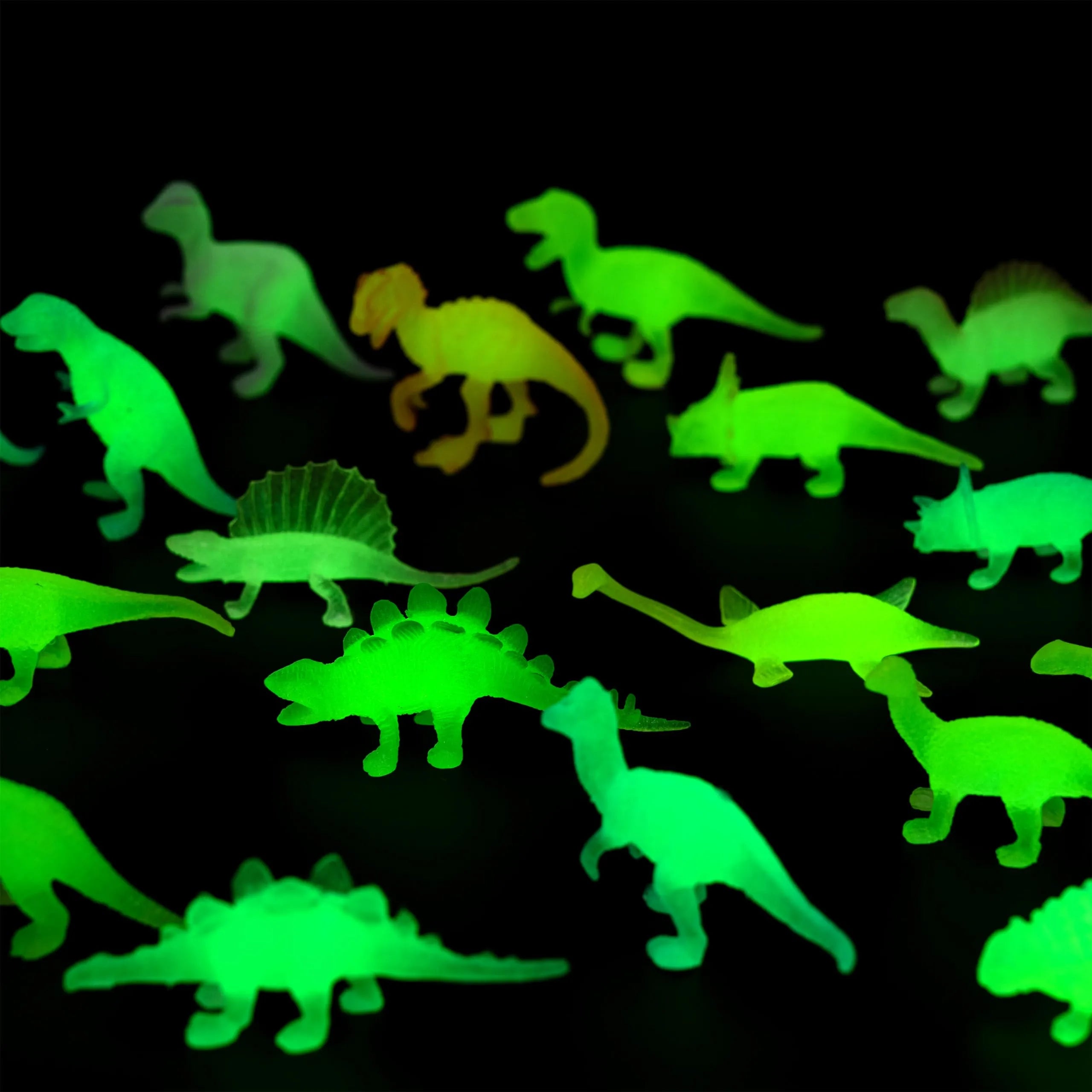 28 Pack Valentine's Day Cards with Glow-in-the-Dark Dinosaur Toys for Kids Classroom Exchange