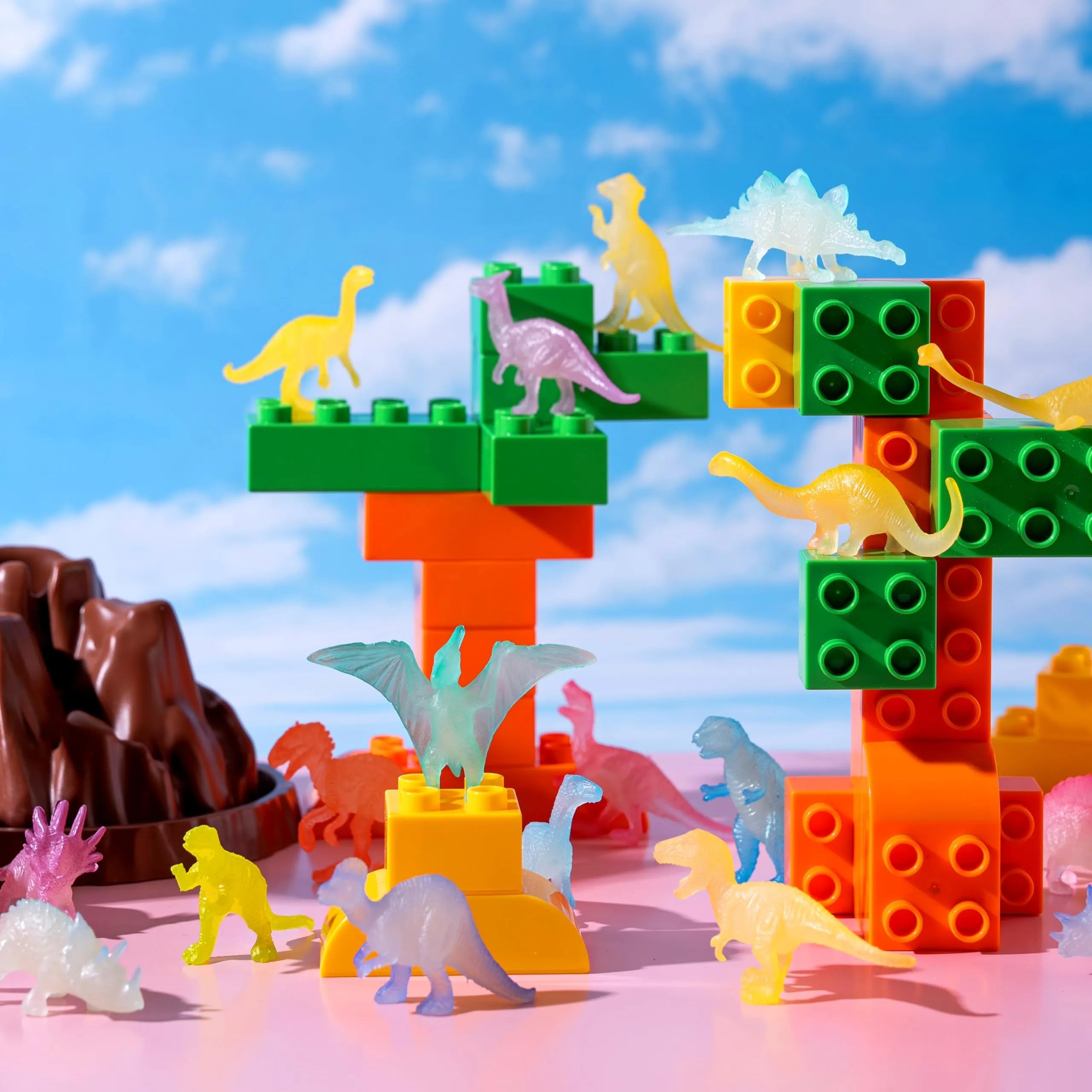 28 Pack Valentine's Day Cards with Glow-in-the-Dark Dinosaur Toys for Kids Classroom Exchange