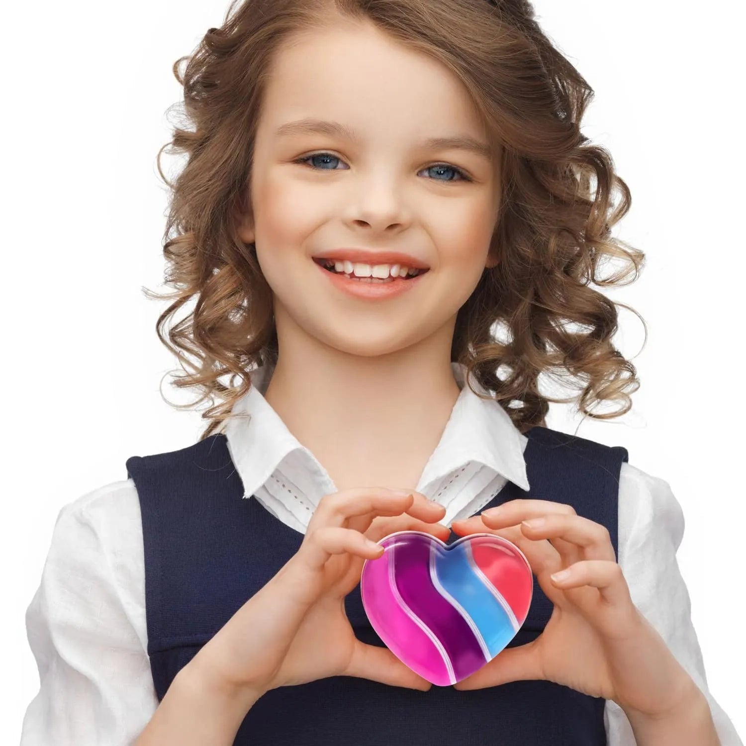 28-Piece Heart Multicolor Slime Set with Stickers