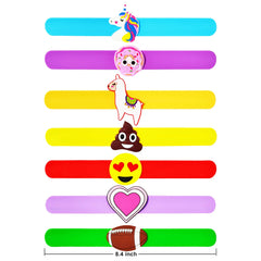 28Pcs Kids Valentine's Cards with Charm Slap Bracelet - Classroom Exchange Gifts